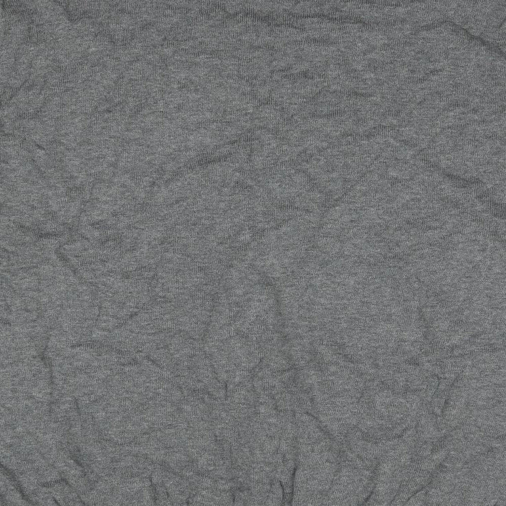 TU Mens Grey V-Neck  Cotton Pullover Jumper Size L