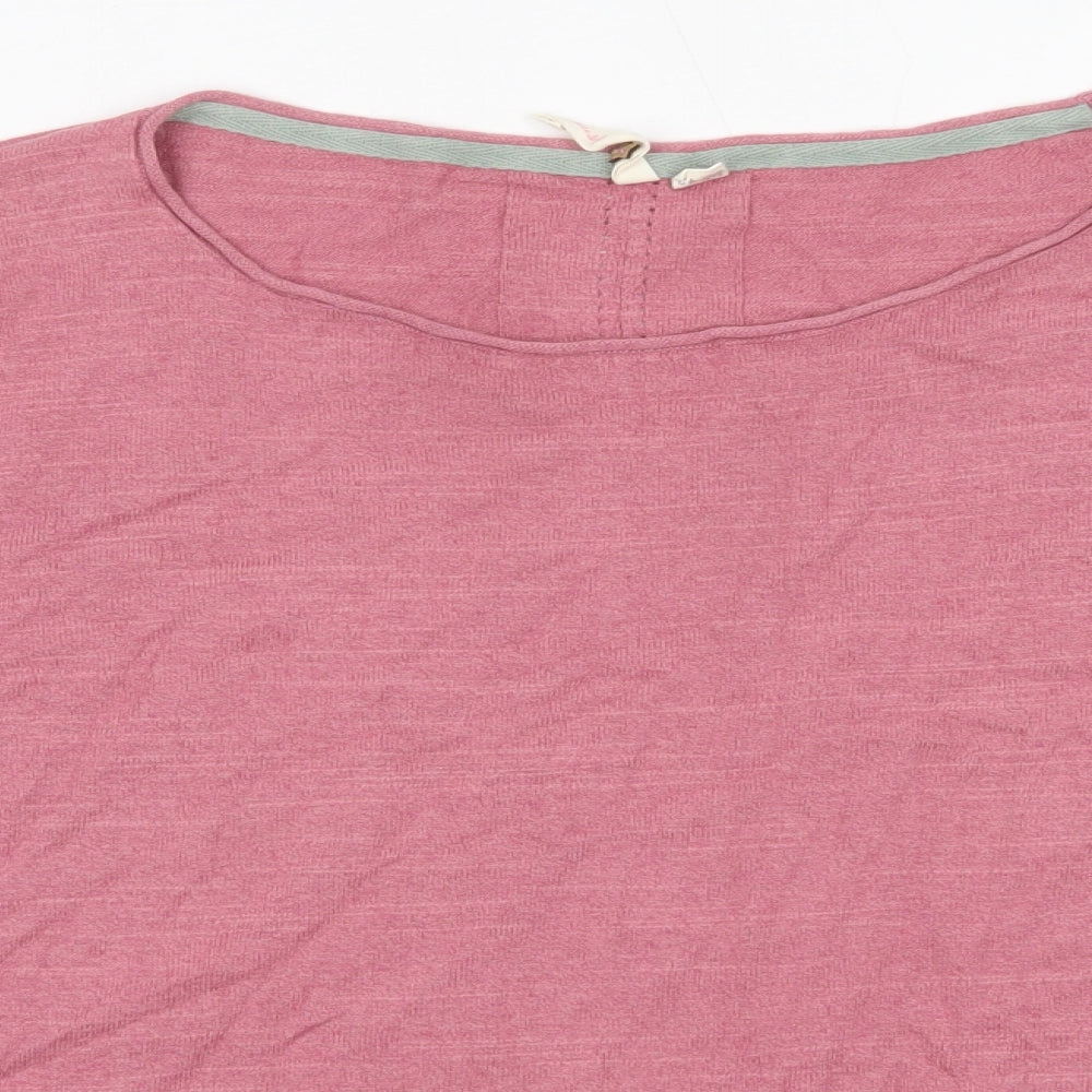White Stuff Womens Pink Round Neck  Cotton Pullover Jumper Size 14