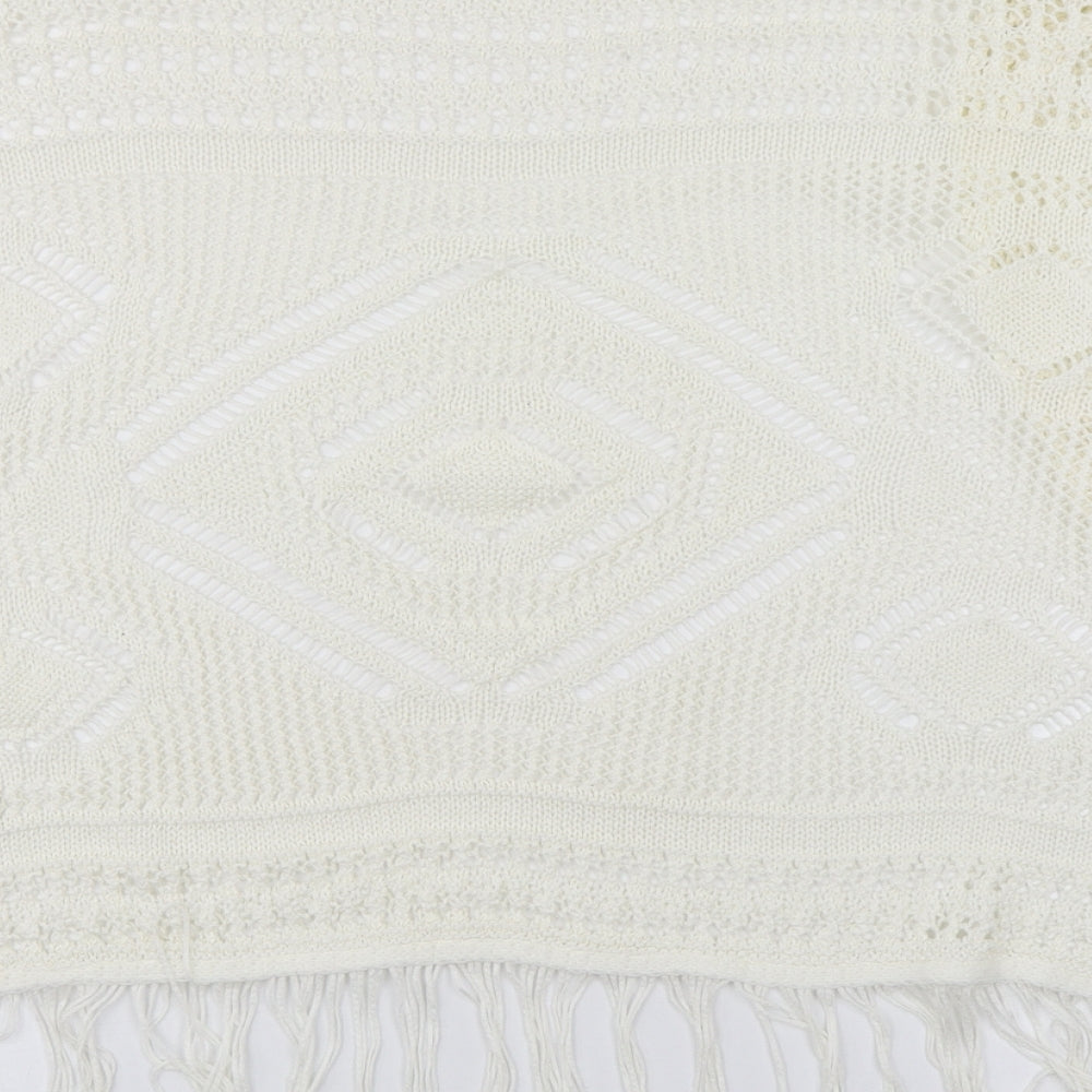 Atmosphere Womens Ivory Round Neck  Acrylic Cardigan Jumper Size 10