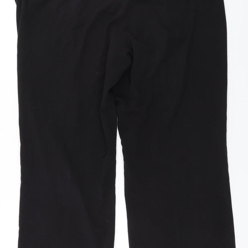 Woolworhts Womens Black  Polyester Trousers  Size 20 L28 in Regular