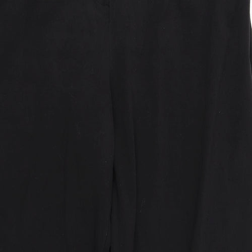 Woolworhts Womens Black  Polyester Trousers  Size 20 L28 in Regular