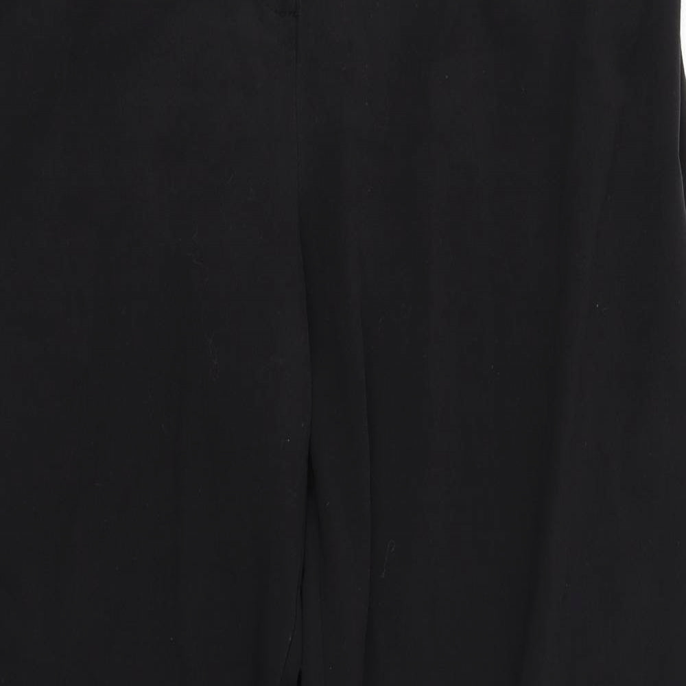 Woolworhts Womens Black  Polyester Trousers  Size 20 L28 in Regular