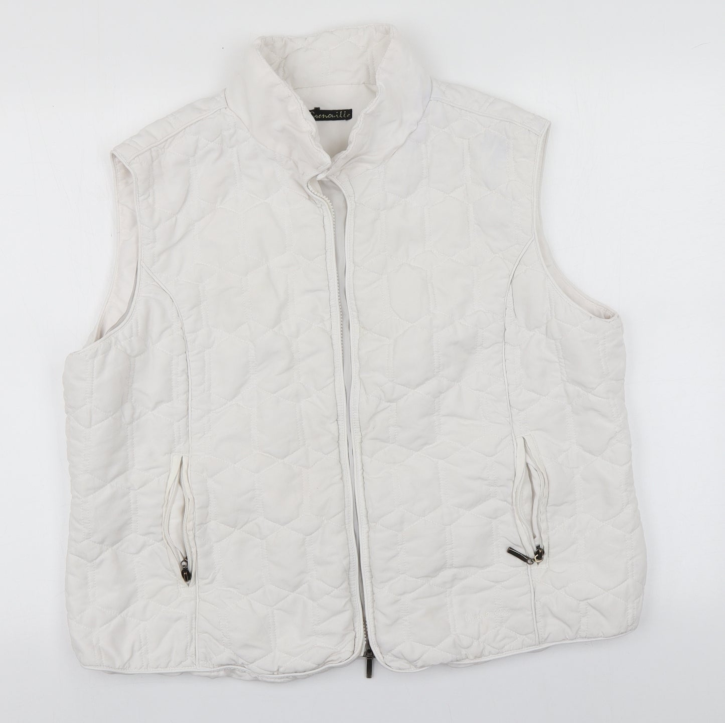 Preworn Womens White   Puffer Jacket Jacket Size 18