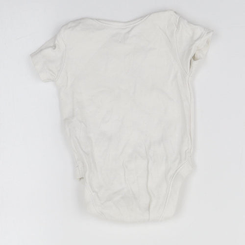 George Baby White  Cotton Leotard One-Piece Size 0-3 Months   - I love my Mummy