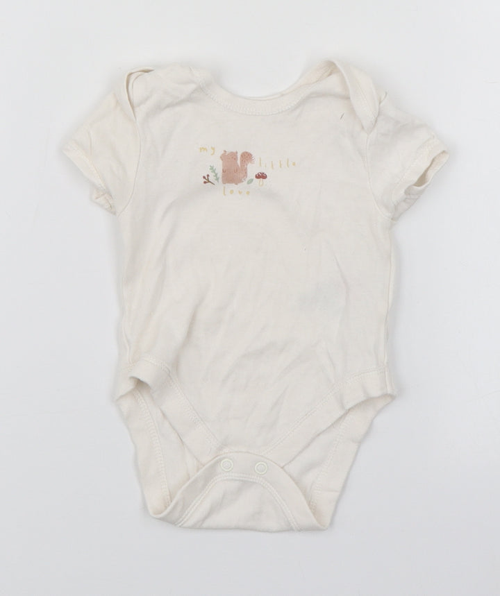 Primark Baby White Cotton Babygrow One-Piece Size 0-3 Months - My little Love