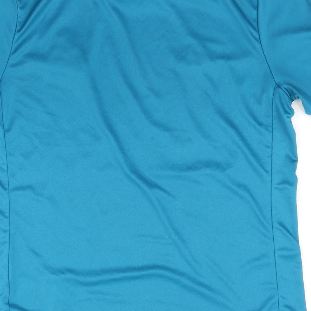 adidas Boys Blue  Polyester Basic T-Shirt Size 13-14 Years Round Neck  - Football