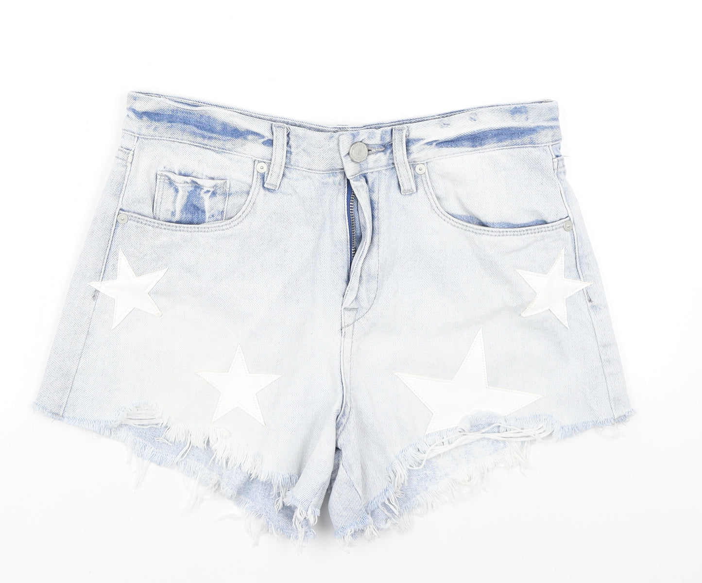 BLANKNYC Womens Blue  Cotton Hot Pants Shorts Size 28 in  Regular