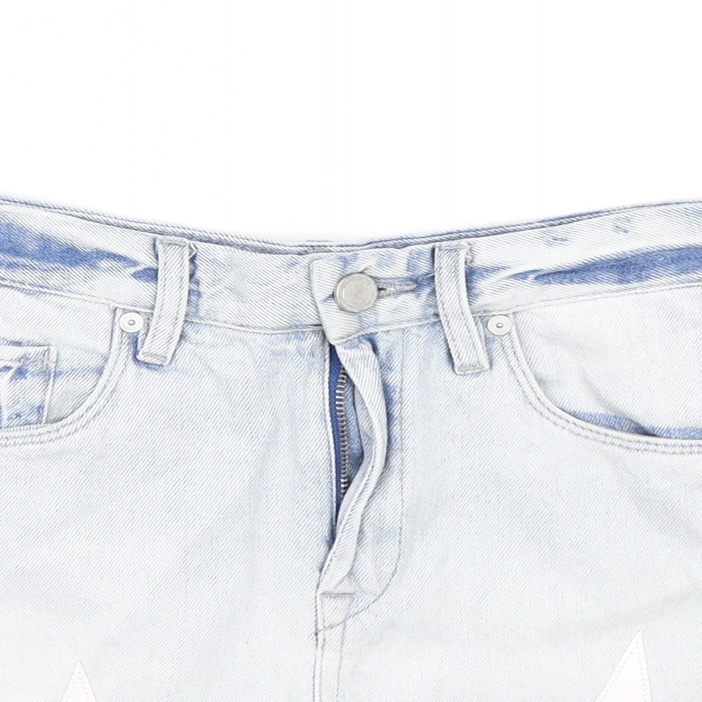 BLANKNYC Womens Blue  Cotton Hot Pants Shorts Size 28 in  Regular