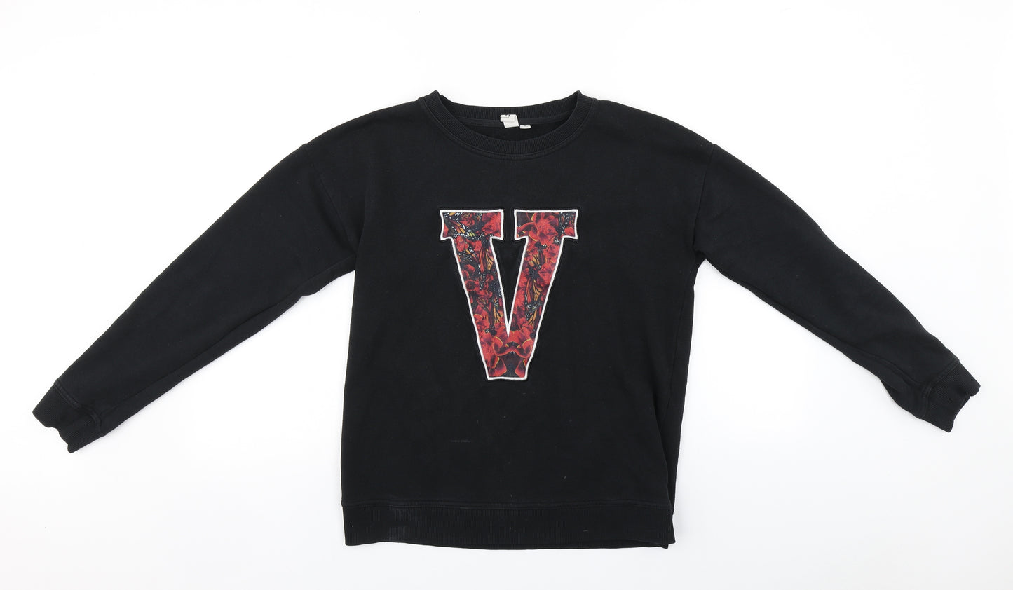 VANS Womens Black Round Neck   Pullover Jumper Size S