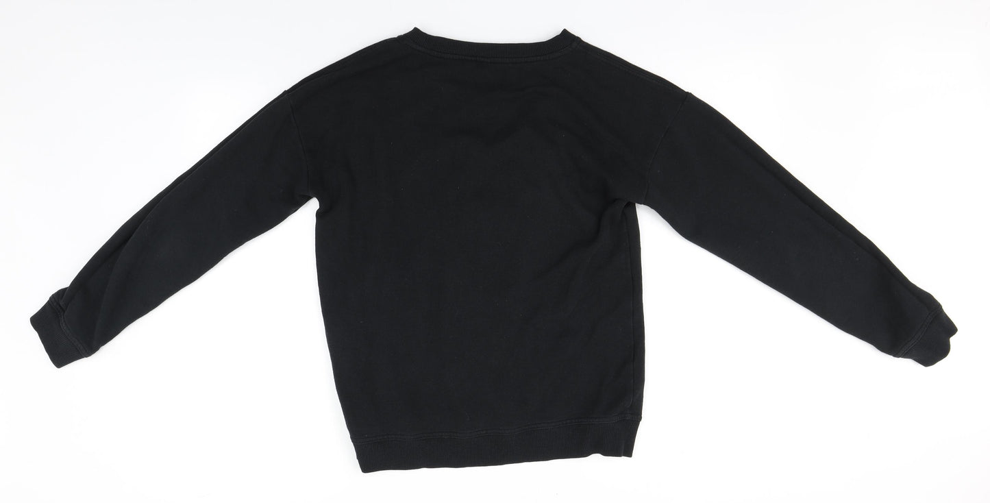 VANS Womens Black Round Neck   Pullover Jumper Size S