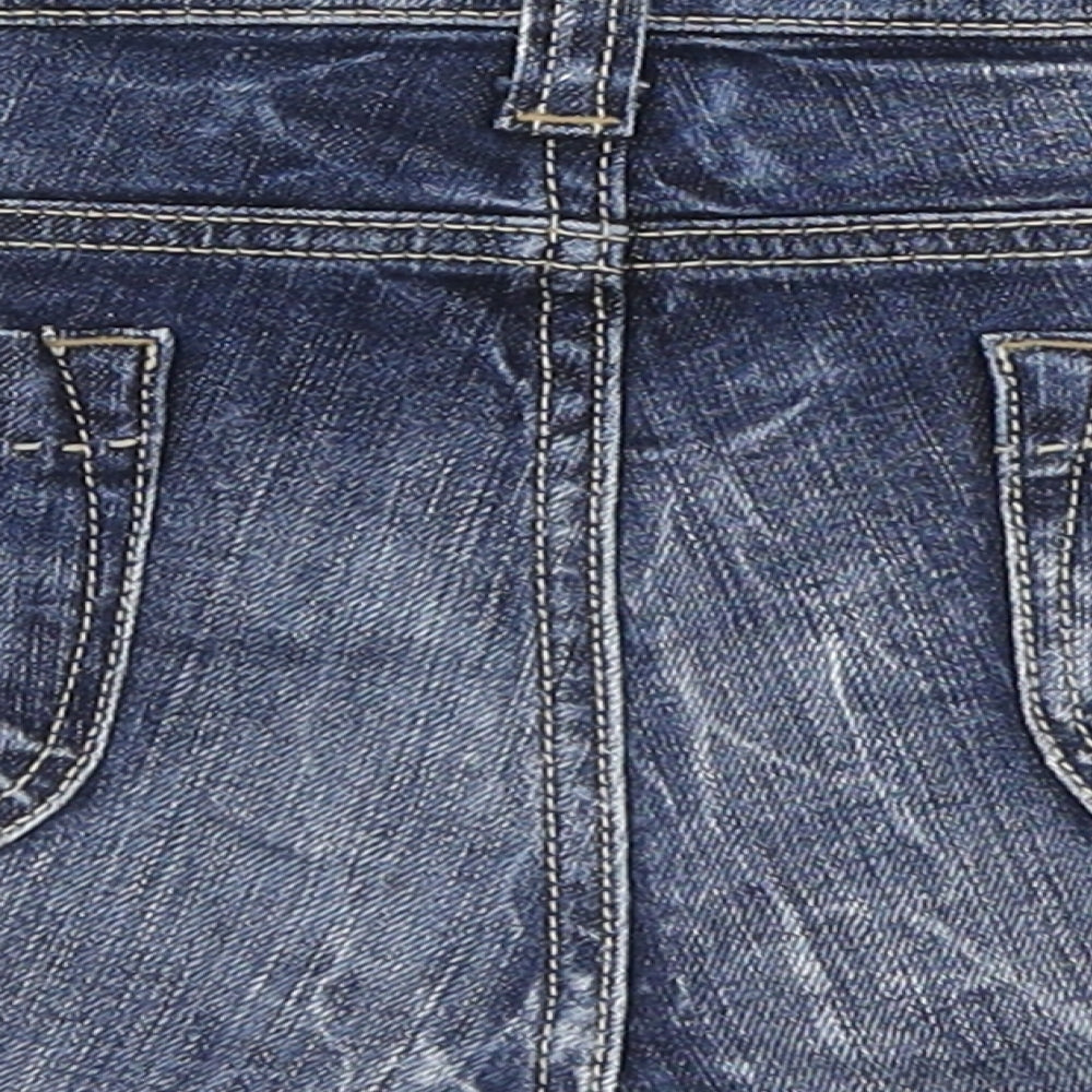 Jane Norman Womens Blue  Cotton Hot Pants Shorts Size 10  Regular