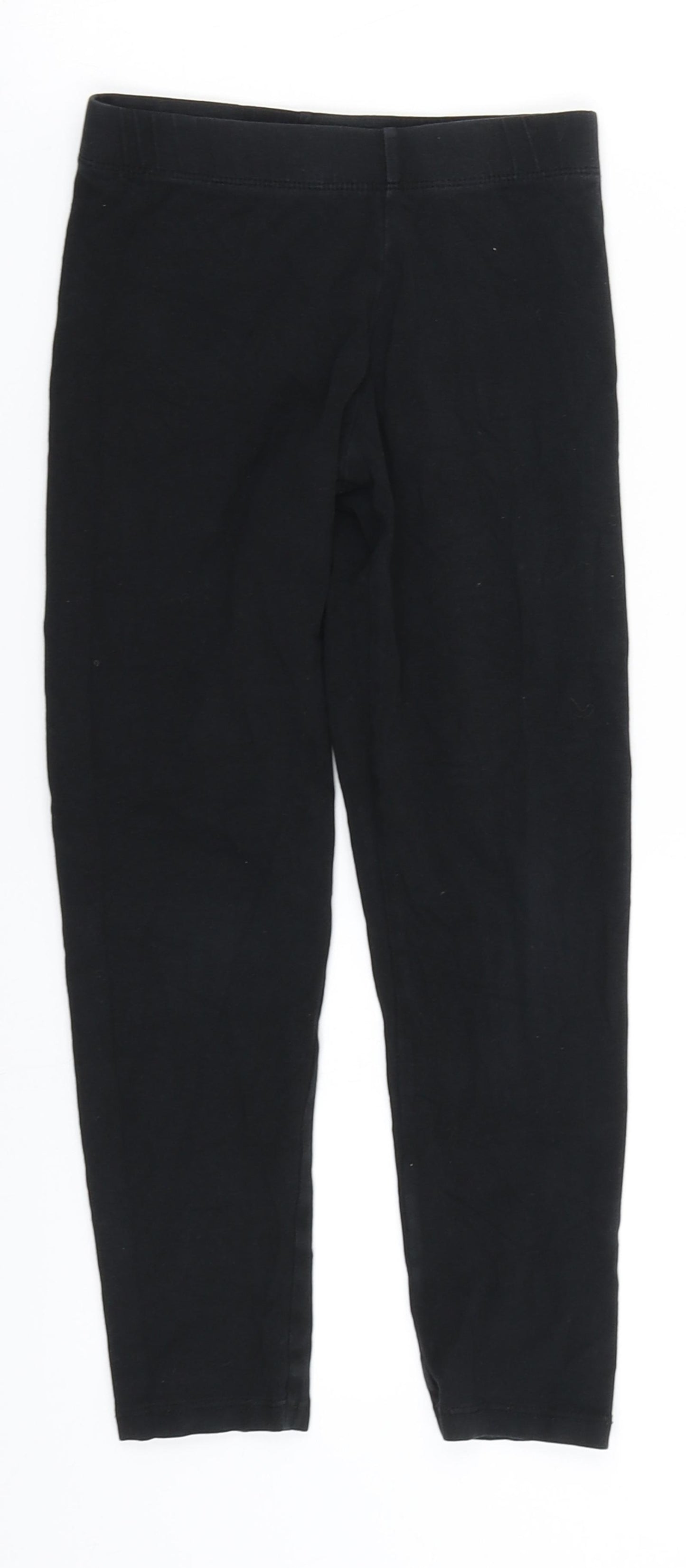 Nutmeg Girls Black  Cotton Jogger Trousers Size 7-8 Years  Regular