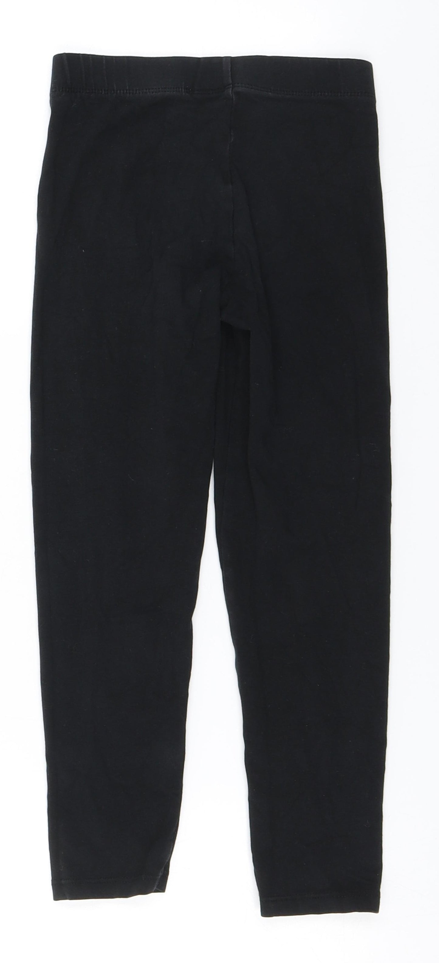 Nutmeg Girls Black  Cotton Jogger Trousers Size 7-8 Years  Regular