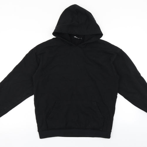 I SAW IT FIRST Mens Black  Cotton Pullover Hoodie Size M