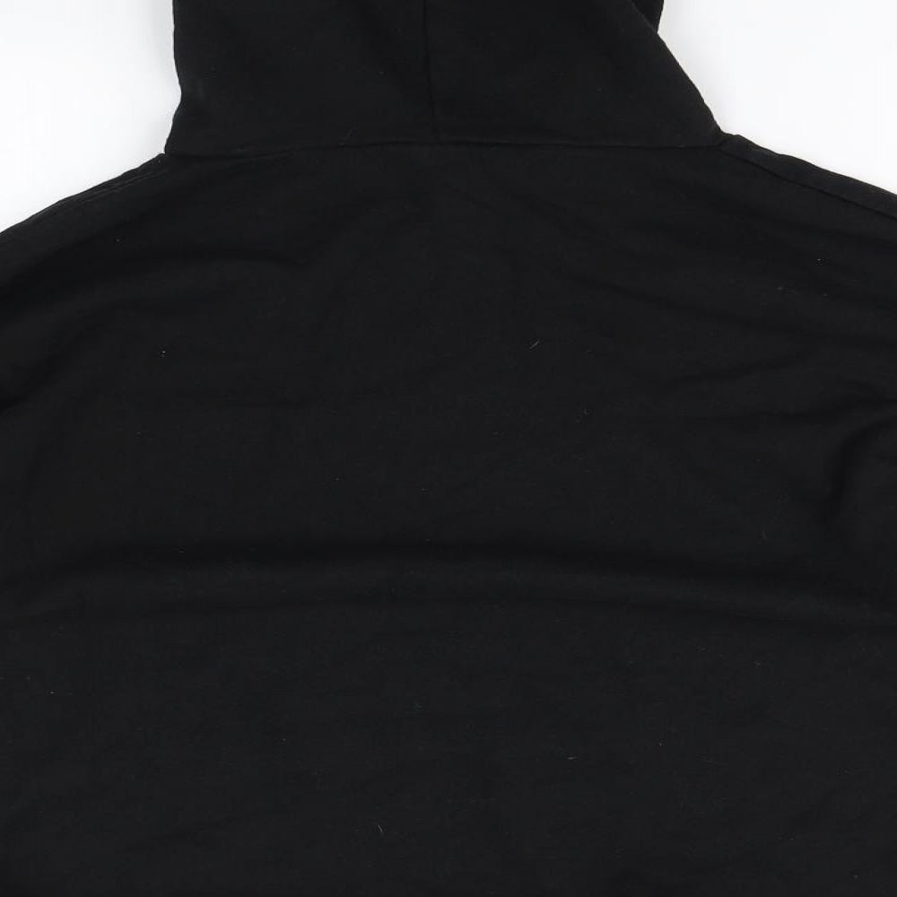 I SAW IT FIRST Mens Black  Cotton Pullover Hoodie Size M