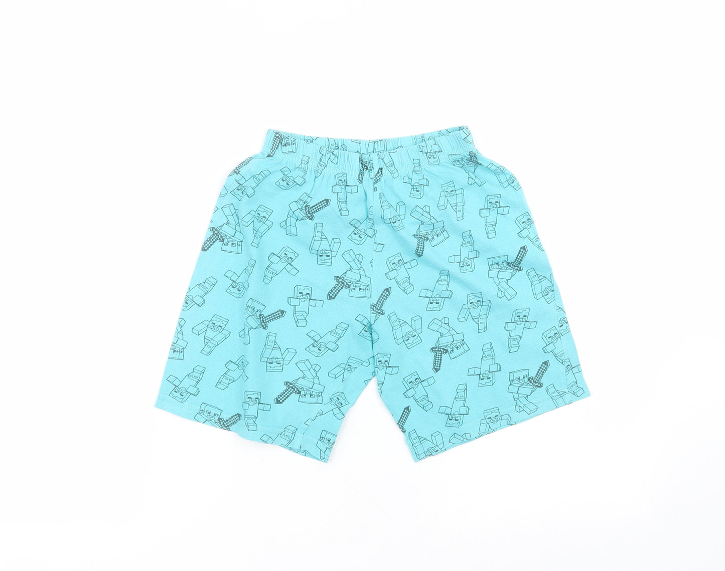 Minecraft Boys Blue  Cotton Sweat Shorts Size 9-10 Years  Regular  - Minecraft