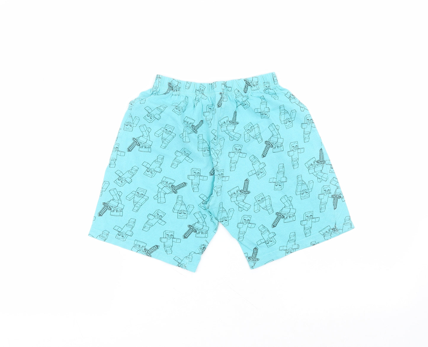 Minecraft Boys Blue  Cotton Sweat Shorts Size 9-10 Years  Regular  - Minecraft
