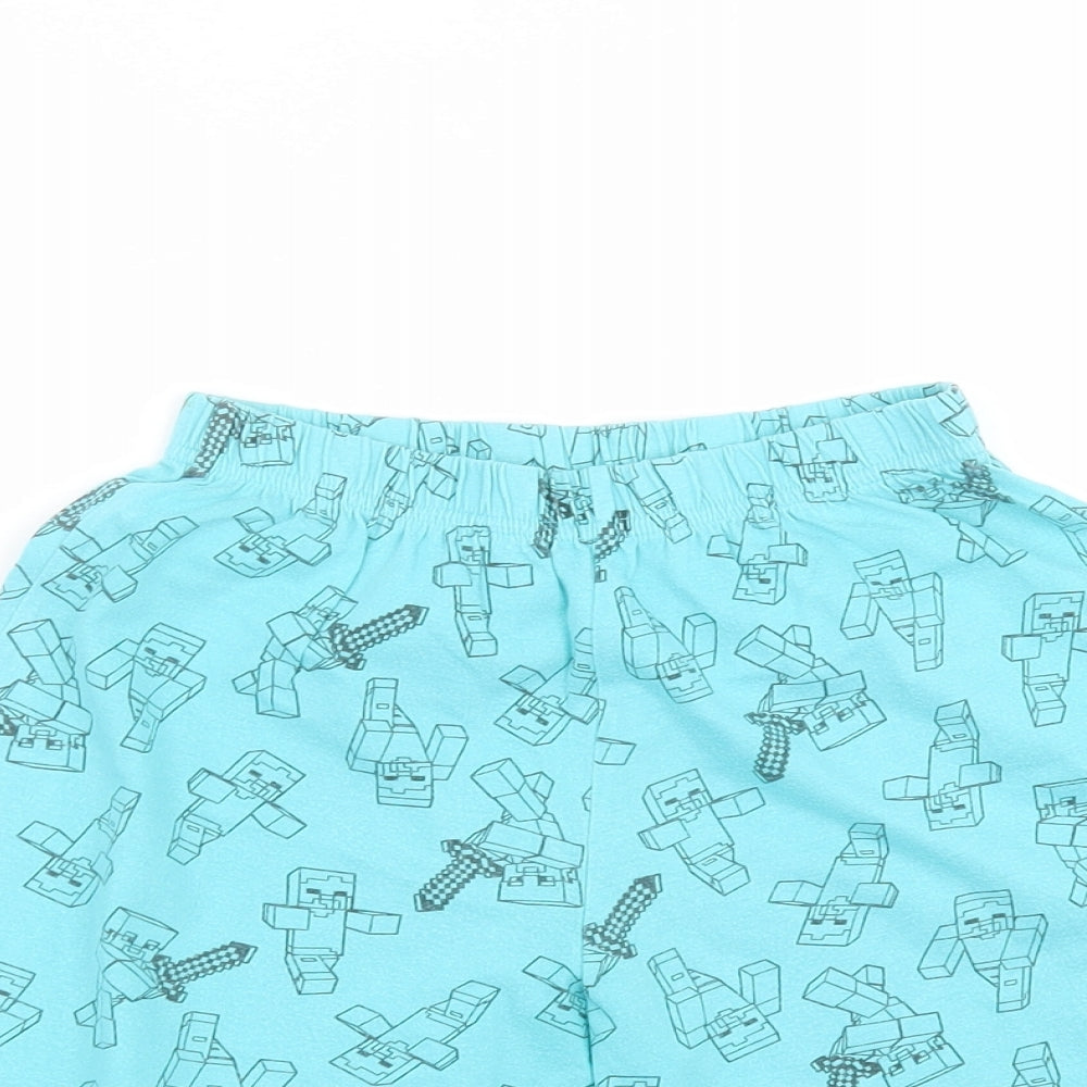 Minecraft Boys Blue  Cotton Sweat Shorts Size 9-10 Years  Regular  - Minecraft