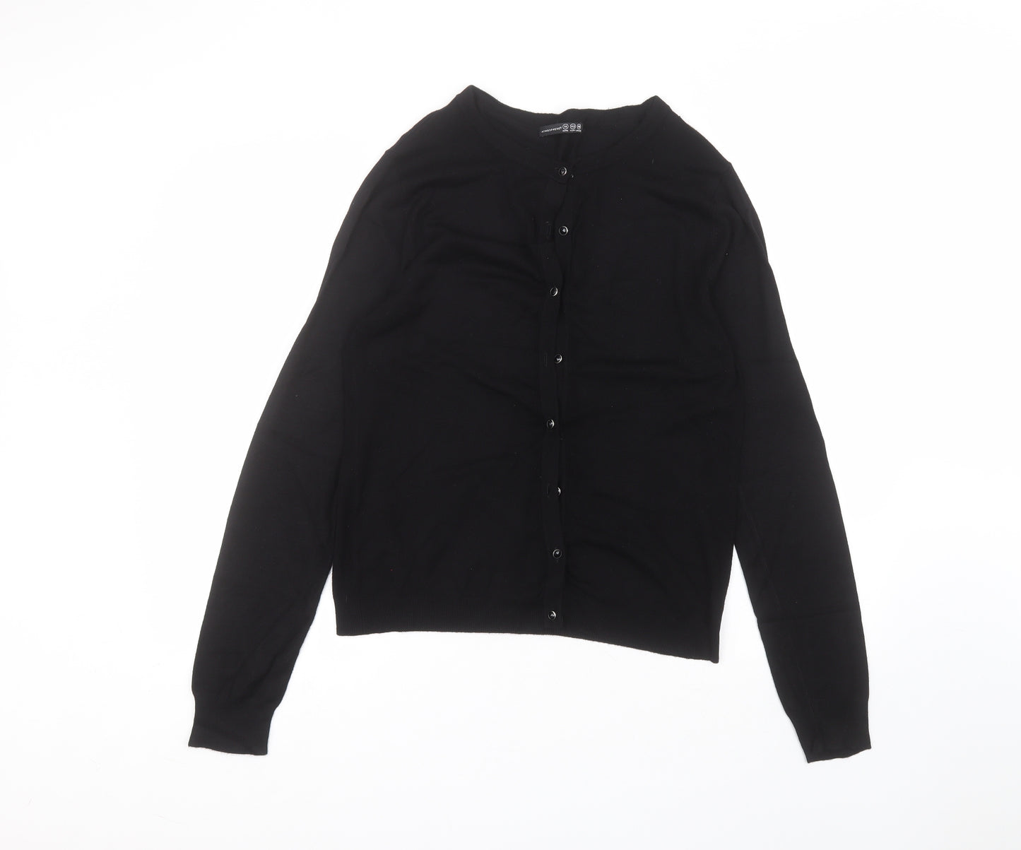 Atmosphere Womens Black Round Neck  Viscose Cardigan Jumper Size 14
