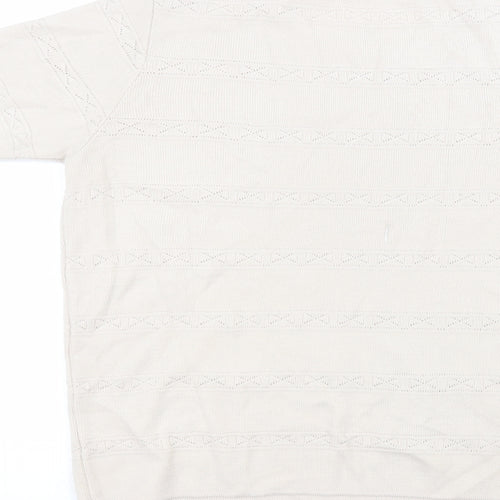 Berkertex Womens Beige  Acrylic Basic T-Shirt Size 10 Round Neck