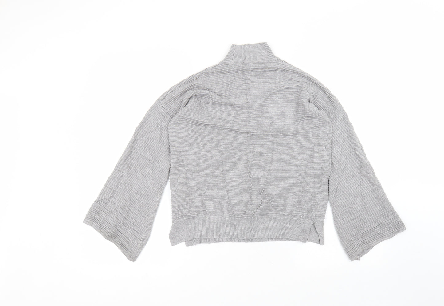 F&F Womens Grey  Viscose Basic T-Shirt Size 10 Round Neck