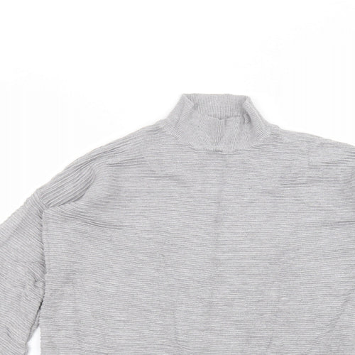 F&F Womens Grey  Viscose Basic T-Shirt Size 10 Round Neck