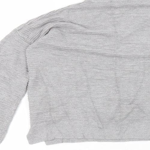 F&F Womens Grey  Viscose Basic T-Shirt Size 10 Round Neck