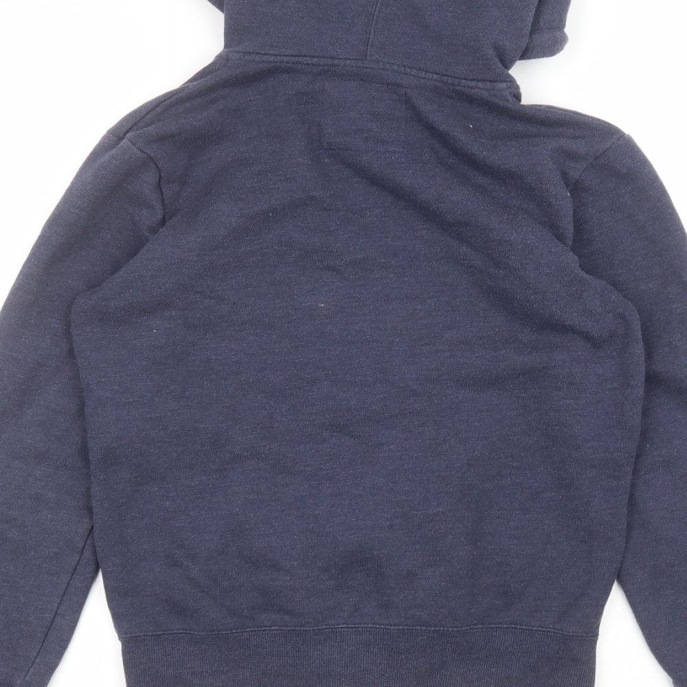 Nanny State Womens Blue  Cotton Full Zip Hoodie Size XS
