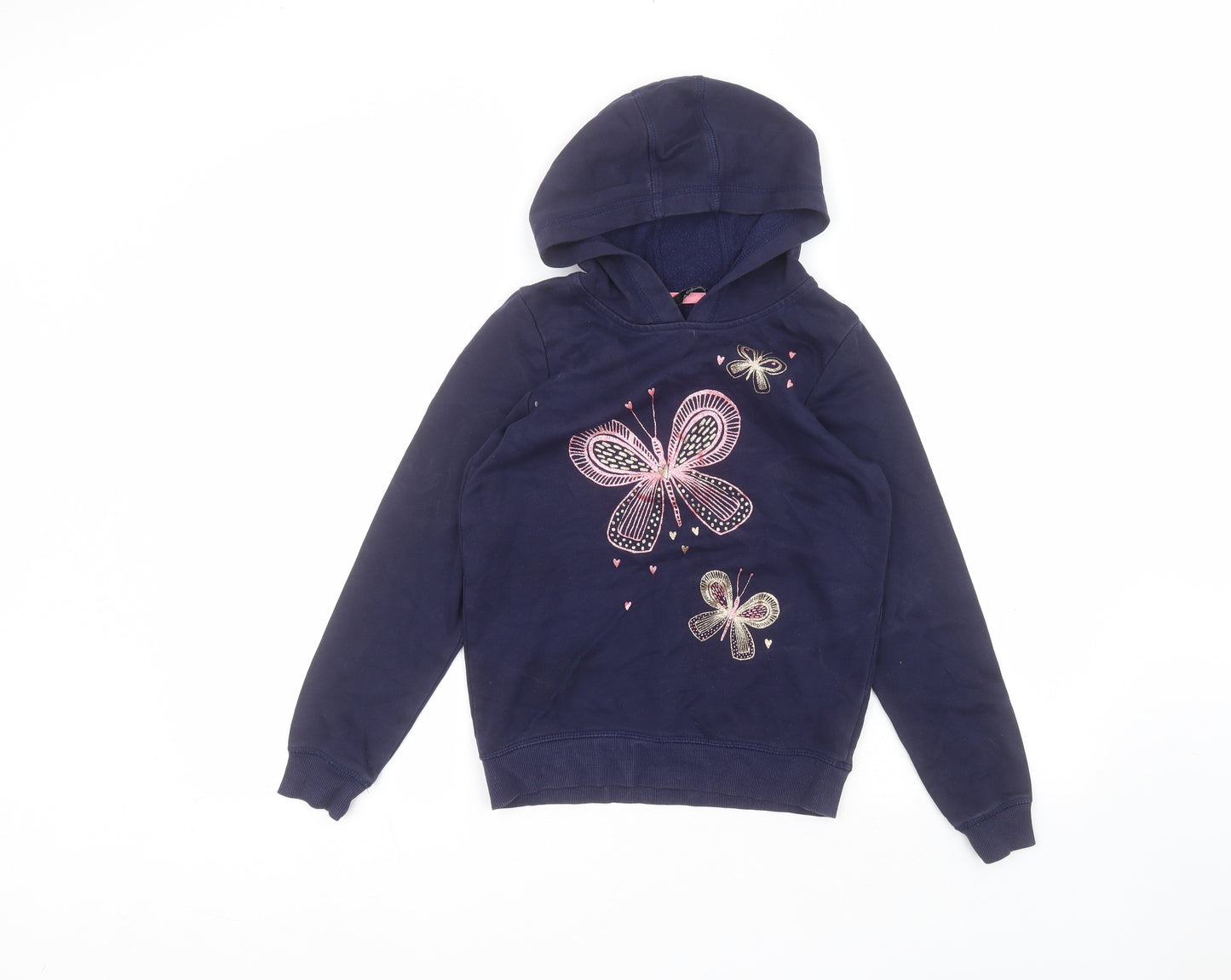 George Girls Blue  Cotton Pullover Hoodie Size 10-11 Years