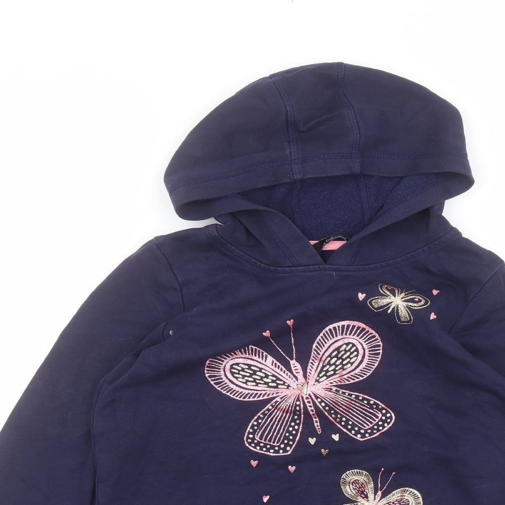 George Girls Blue  Cotton Pullover Hoodie Size 10-11 Years