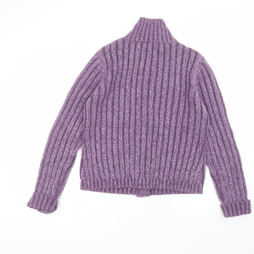 Per Una Womens Purple Round Neck  Acrylic Pullover Jumper Size L