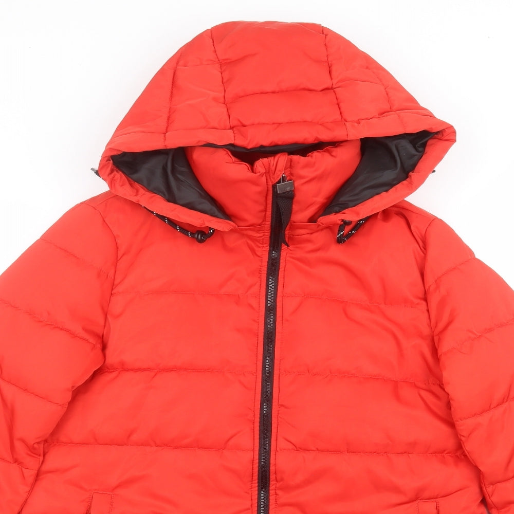 Primark Womens Red   Puffer Jacket Coat Size XS