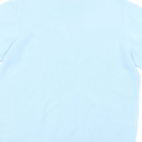 Damart Womens Blue  Acrylic Basic T-Shirt Size 14 Round Neck