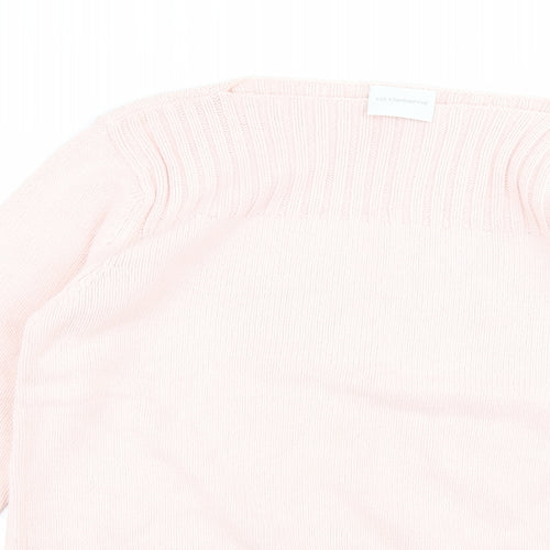 Liz Claiborne Womens Pink Round Neck  Acrylic Pullover Jumper Size M