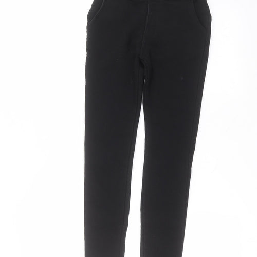hlkodo Womens Black  Cotton Trousers  Size M L23 in Regular