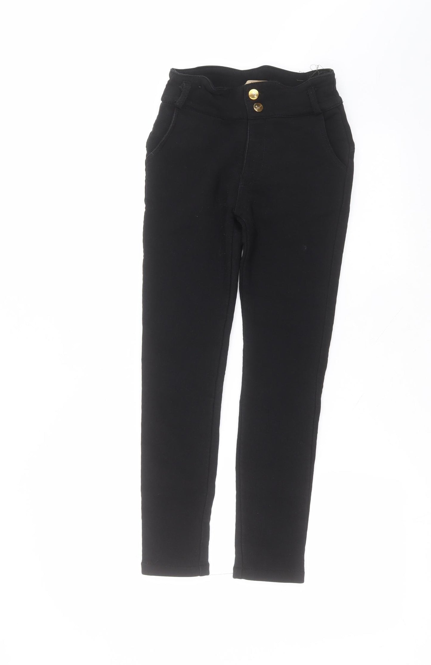 hlkodo Womens Black  Cotton Trousers  Size M L23 in Regular