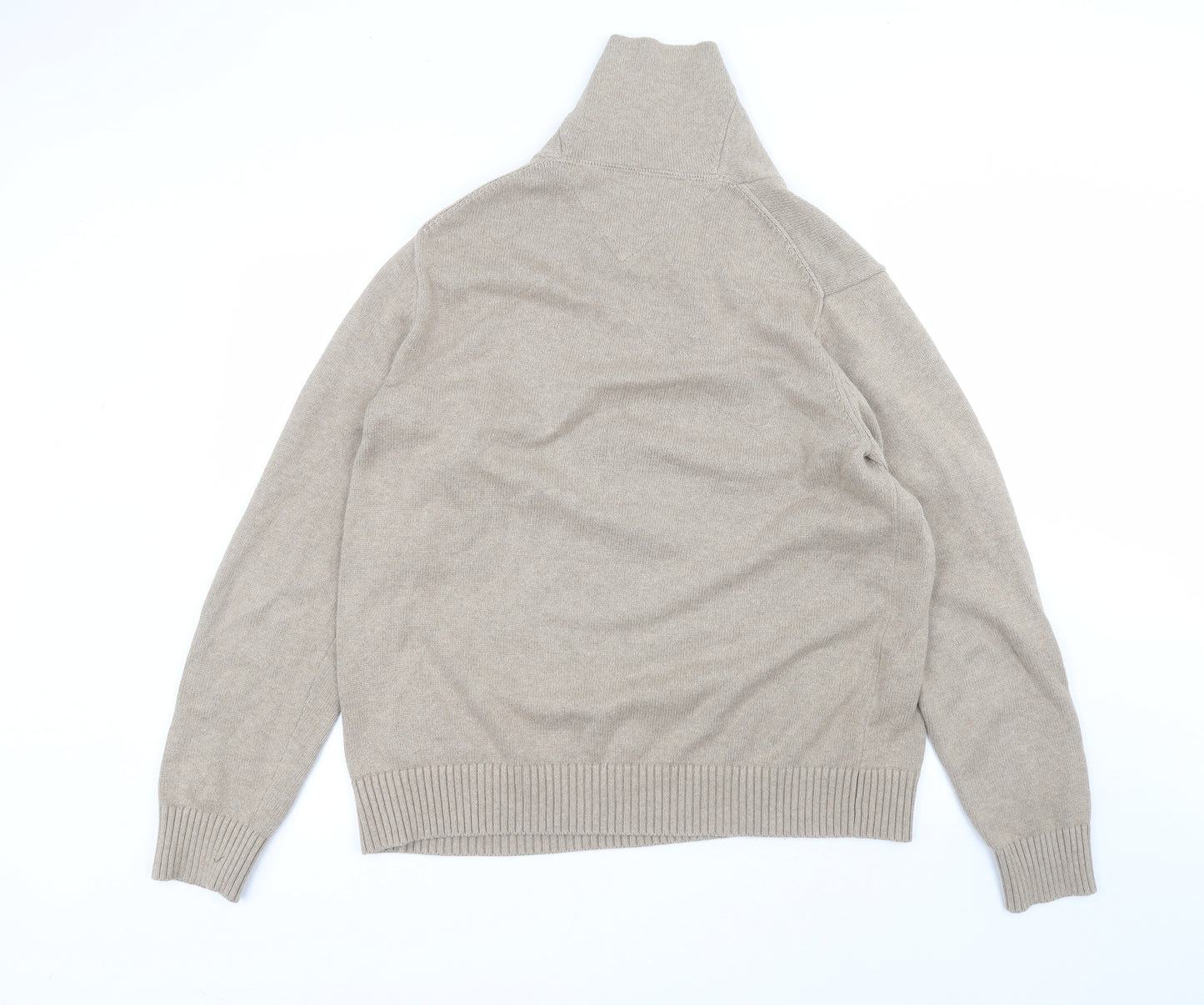 Tommy Hilfiger Mens Brown Round Neck  Cotton Pullover Jumper Size XL