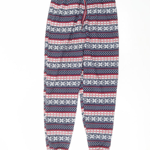 F&F Womens Blue Striped Polyester Sweatpants Trousers Size S L29 in Regular