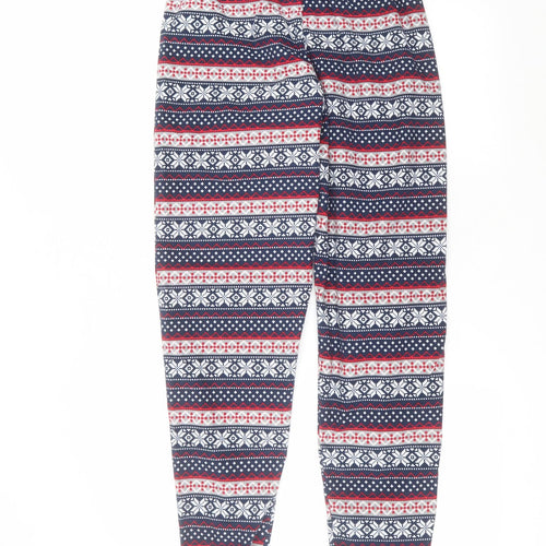 F&F Womens Blue Striped Polyester Sweatpants Trousers Size S L29 in Regular