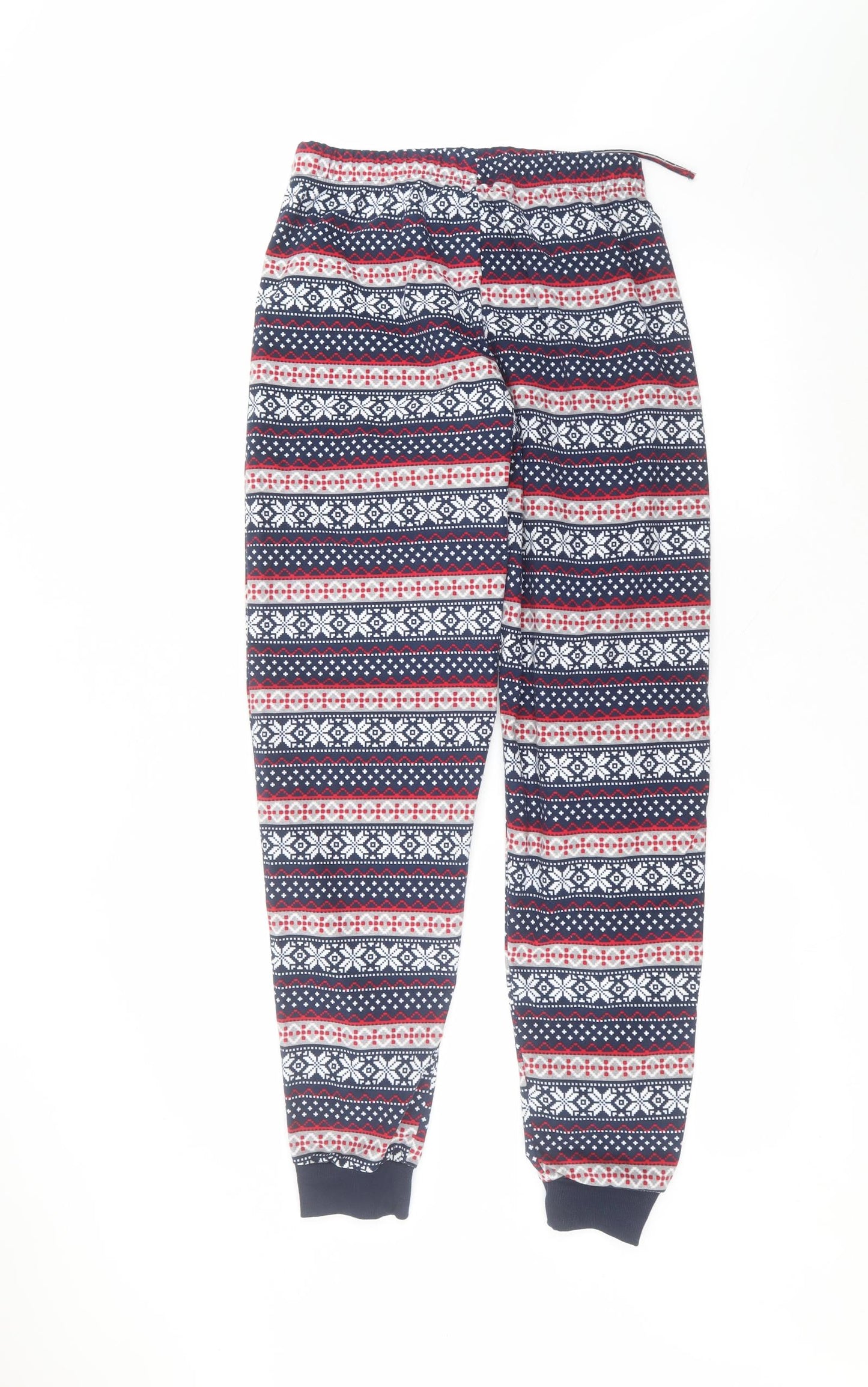 F&F Womens Blue Striped Polyester Sweatpants Trousers Size S L29 in Regular