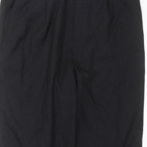Preworn Mens Black  Polyester Trousers  Size 38 in L32 in Regular