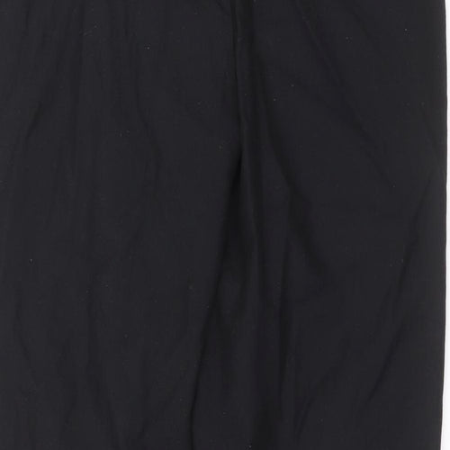 Preworn Mens Black  Polyester Trousers  Size 38 in L32 in Regular