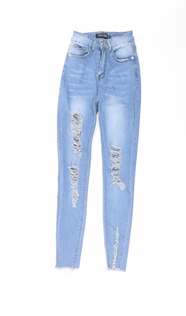 Denim Wise Womens Blue Cotton Skinny Jeans Size 6 L24 in Regular