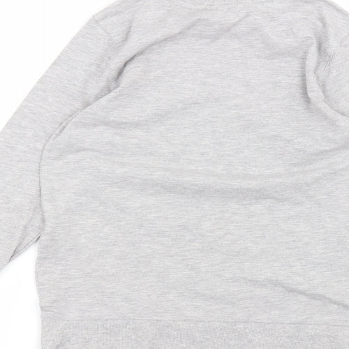 George Boys Grey Round Neck  Cotton Pullover Jumper Size 8-9 Years