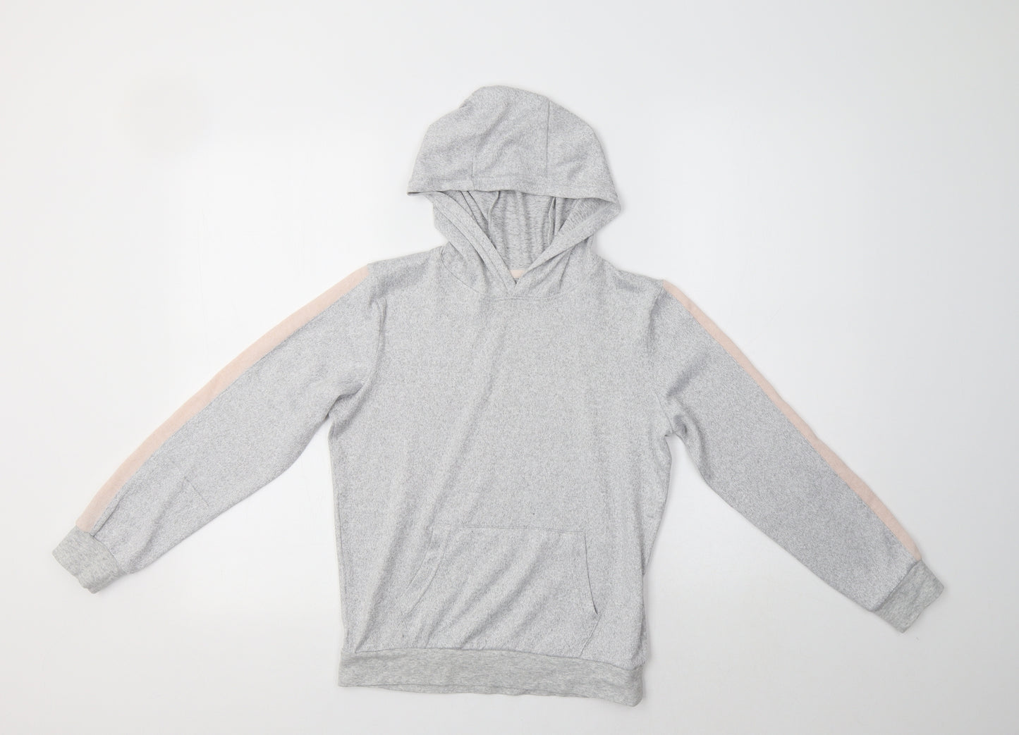 Matalan Girls Grey  Polyester Pullover Hoodie Size 10 Years