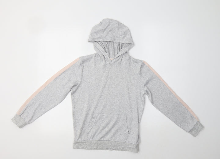 Matalan Girls Grey  Polyester Pullover Hoodie Size 10 Years