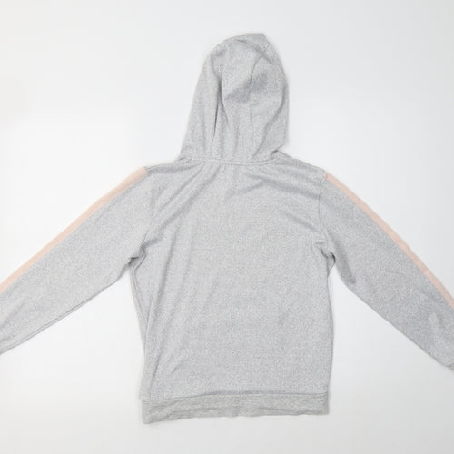Matalan Girls Grey  Polyester Pullover Hoodie Size 10 Years