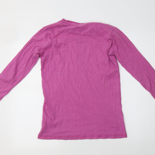 F&F Girls Pink Striped Cotton Top Pyjama Set Size 10-11 Years
