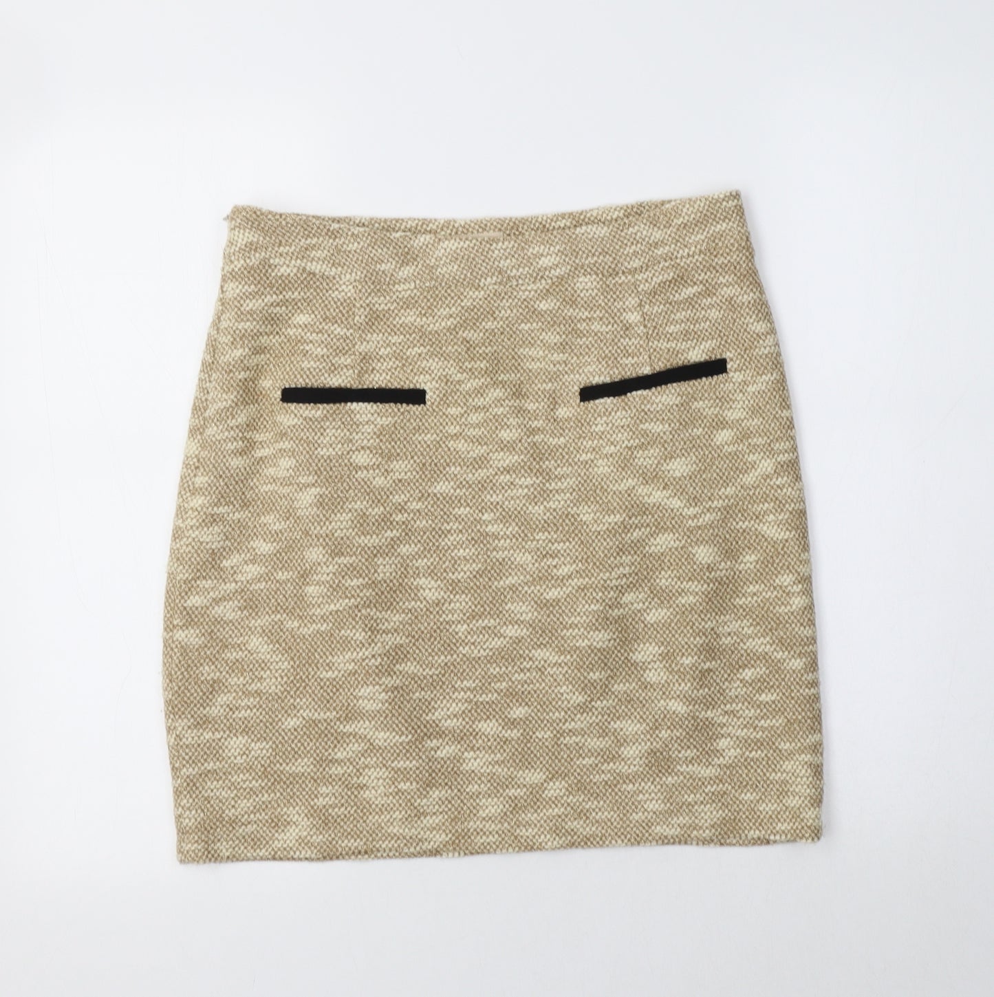 Miss Patina Womens Beige  Acrylic Mini Skirt Size L