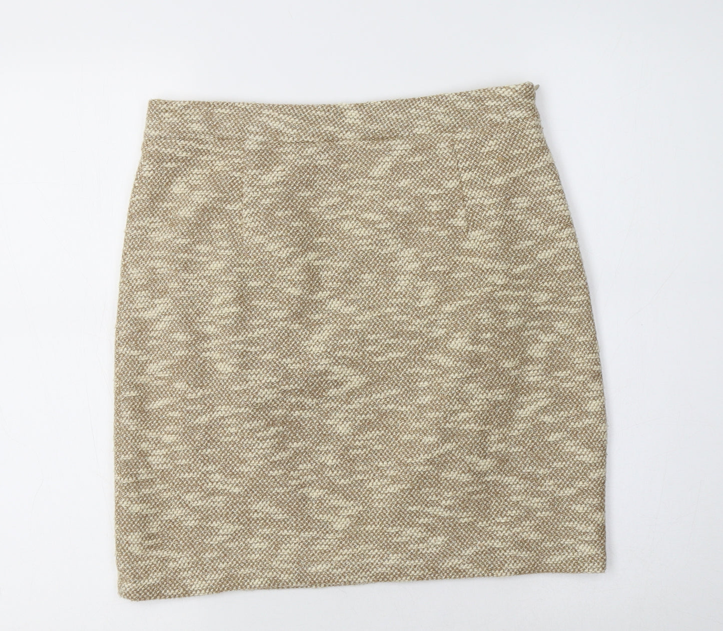 Miss Patina Womens Beige  Acrylic Mini Skirt Size L